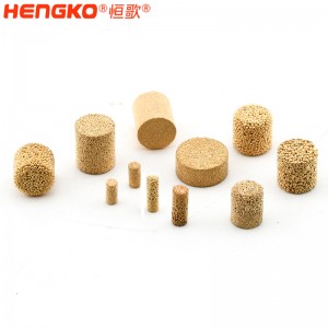 供应防潮粉末烧结铜圆柱滤芯用于污染水过滤