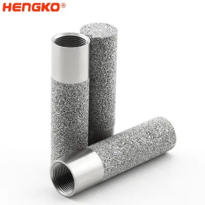 烧结多孔金属不锈钢传感器外壳，用于工业温度和湿度变送器